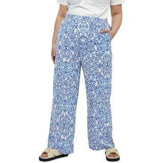 Peppercorn Damen Nicoline Pants Hose Curve, 2993P Marina Blue Print, 44