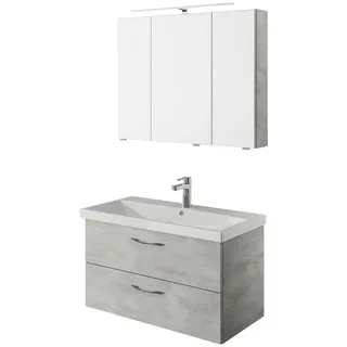 Pelipal Badezimmer , Grau , Holzwerkstoff , 2 Schubladen , 90 cm , Made in Germany , hängend , Badezimmer, Badmöbelsets & Badmöbelserien, Badmöbel-Sets