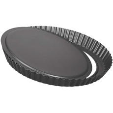 Grilo Kitchenware 410724G Tarteform, Aluminium mit Antihaftbeschichtung, schwarz, 24 cm