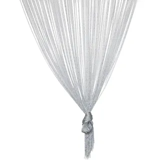 TRIXES Silberner Glitzer-Fadenvorhang 90 x 200 cm