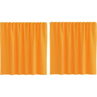 vidaXL Voile Vorhänge mit Stangentaschen 2 Stk. Orange