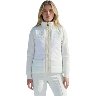Desigual Edimburgo Damen-Winterjacke, ärmellose Weste, weiß M - Weiß