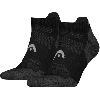 Head Sneakersocken "HEAD HIKING ALL CLIMATES SNEAKER 2P" 2 Paar, mit atmungsaktivem Stoffeinsatz, schwarz