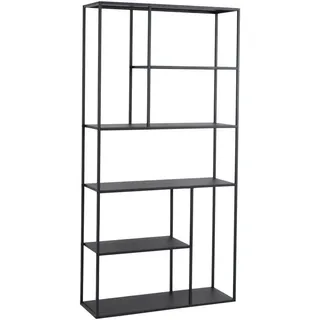 [en.casa] Standregal 90 x 30 x 188 cm Schwarz