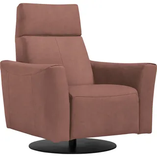 Egoitaliano Sessel »Blues Designsessel, Loungesessel,« drehbar, inkl. manuelle Relaxfunktion durch Push-Back-Mechanismus, braun