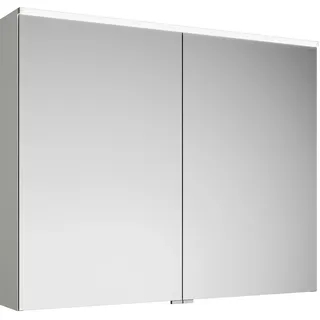 burgbad Eqio Spiegelschrank mit LED-Aufsatzleuchte, 2-türig, 1000x800x170mm, SPGS100F2009, Korpus: Weiß Hochglanz