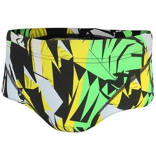 ZONE3 Jungen Boys High Jazz 2.0 Badeshorts, Schwarz/Gelb/Gr, 10