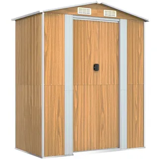 vidaXL Geräteschuppen 192 x 108 x 223 cm hellbraun