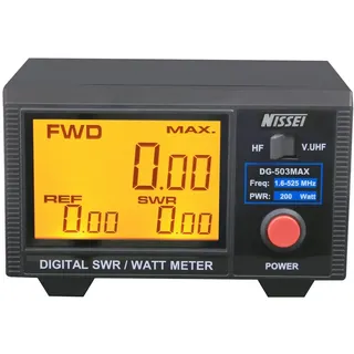 NISSEI DG-503 MAX Digital Roe (SWR) und Leistung - CW/FM/FDMA/DMR (TDMA)/Am/SSB (PEP)