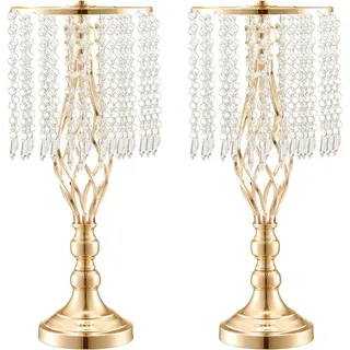 Goldene Blumenständer 49 cm - 12er Set Moderne Blumenvase für Hochzeitsdekoration - Elegante Vasen für Events