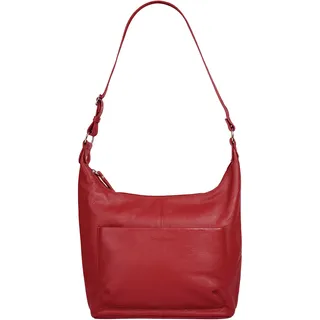 Shopper BRUNO BANANI, Damen, Gr. B/H/T: 38cm x 29cm x 11cm onesize, rot, Leder, leicht glänzend, unifarben, Taschen Shopper, echt Leder