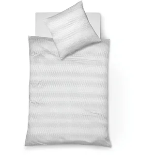 Bettwäsche FLEURESSE "Jade", weiß, B/L: 200cm x 200cm, 1 Stk., 1 Stk., Mako-Damast, B/L: 80cm x 80cm & 80cm x 80cm, 3 Stk., Mako-Damast, Obermaterial: 100% Baumwolle, Bettwäsche, Bettwäsche