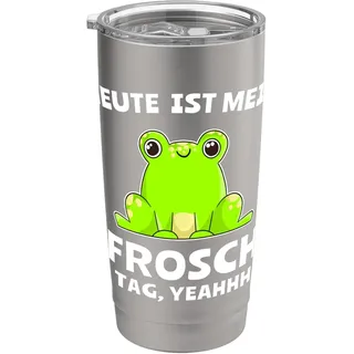 Lustige Frösche Froschmotiv Froschprinz Laubfrosch Frosch Doppelwandiger Edelstahl-Thermobecher
