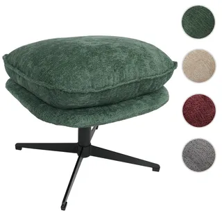 Hocker mit Polster HWC-P32, Sitz-/Fußhocker Fußablage Ottomane Stoff/Textil Chenille (370 g/m2) ~ gr