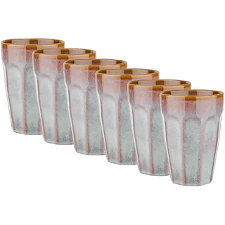 Butlers Tassen Becher 6er-Set Bergamo 330 ml , Taupe , Keramik , Geschirr, Tassen, Kaffeetassen