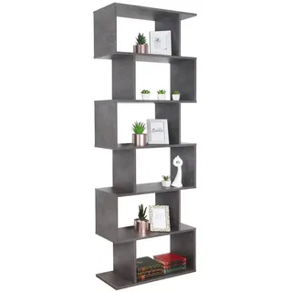 Ricoo Bücherregal 192 x 70 x 25 cm Grau