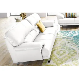 TRENDMANUFAKTUR Couch Kunstleder 3-Sitzer Weiß