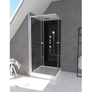 Aurlane Komplettdusche rechts 90 x 215 cm grau/transparent D648360641500