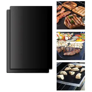 BBQ Grillmatten 50x40 cm mit Antihaft Teflon Beschichtung für Gasgrill