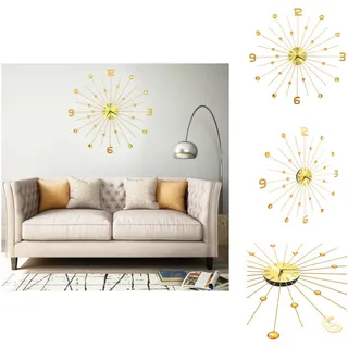 vidaXL Wanduhr Metall 70 cm Golden - Wanduhren - Gold