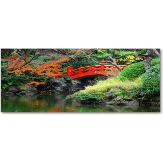 Tulup® Küchenrückwand Spritzschutz aus Glas -125x50 -Spritzschutz auf gehärtetes Glas Deko Landschaften Japanischer Garten