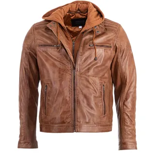Bikerjacke JCC "Lederjacke 993", Herren, Gr. 50, braun, Obermaterial: 100% Schafsleder sheepskin. Futter: 100% Polyester PES., Jacken Bikerjacke