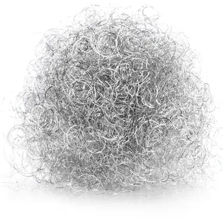 com-four® 40g Premium Engelshaar - feines metallisches Lametta für Adventskranz, Gesteck, Tannenbaum - weihnachtliche Tischdeko - Metall-Fäden für Bastelarbeiten (Metall - silberfarben)