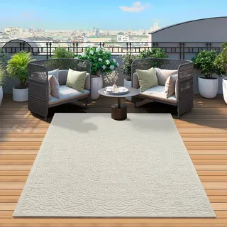 Mia's Teppiche "Zoey – hochwertiger Wohnzimmer Schlafzimmer Teppich - Creme - in 80 x 250 cm aus Polypropylen