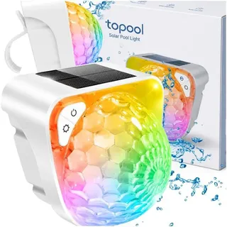 Topool CT286 Hängende Solarlampe für Poolgeländer & Balkon – LED Außenbeleuchtung