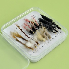 YAZHIDA: Fliegenfischen Fliegenfischen Set; Trocken, Nass, Nymph, One Mini Fly Box | (Maifliege/Stinktier)