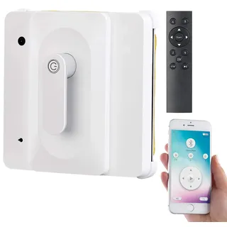 Sichler Haushaltsgeräte Fensterreinigungsroboter: Profi-Fensterputz-Roboter PR-040 mit Bluetooth, App & Sicherungs-Seil (Fenstersauger, Fensterputzroboter Akku, Fensterreinigung)