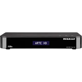 Megasat HD 935 Twin V4 – Twin-Sat-Receiver (2 Empfänger, SAT>IP Client & Server, PVR, Bluetooth Audio-Streaming zur Übertragung von Audio an Kopfhörer/Lautsprecher) – Schwarz