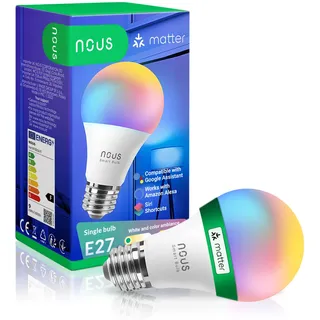 Nous P3 Smarte Glühbirne E27, 9 W, RGB, WLAN