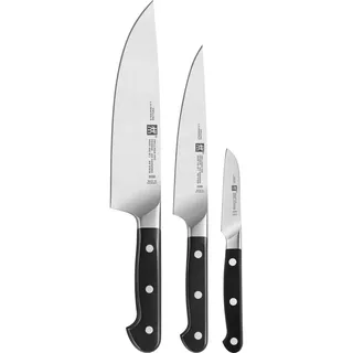 ZWILLING 38447-003-0, Messer-Set, Edelstahl, Kunststoff, Edelstahl, Ergonomisch, 3 Stück(e) - Schwarz, Silber