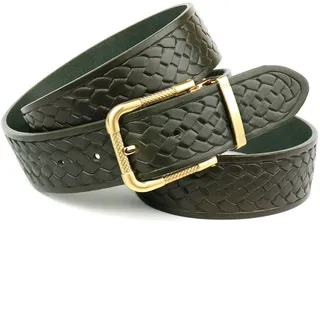 Ledergürtel ANTHONI CROWN, Damen, Gr. 11,5, grün, Rindsleder, Gürtel Ledergürtel