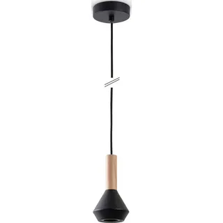 Paco Home MORA 1-flg. Ø 10 cm schwarz Holz
