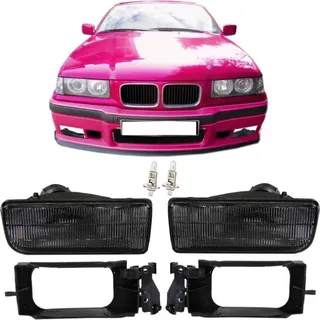 Rauchglas-Halogen-Nebelscheinwerfer mit dunklen Glasrahmen (JOM) für BMW E36 (1990-2000)