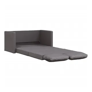 vidaXL Bodensofa mit Schlaffunktion Grau 112x174x55 cm Kunstleder