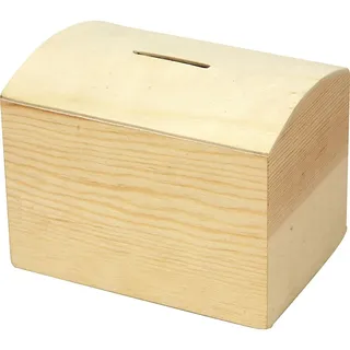 Creativ Company Creativ 57579 Spardose Holz, gewölbte Oberseite mit herausnehmbarem Boden