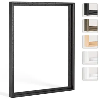 Bildershop-24 Schattenfugenrahmen Hadera 100x200cm Schwarz (matt lackiert) Selbstmontage Bausatz DIY