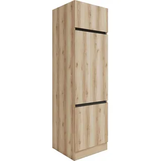 Küchen Hochschrank Kaya H606-0+ in Wildeiche Nachbildung 60 cm breit - Hellbraun