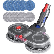 DrRobor Elektrische Wischaufsatz für Dyson V11 V10 V7 V8 V15 Staubsauger mit Abnehmbarer Wassertank, 12 Waschbarer Mopp