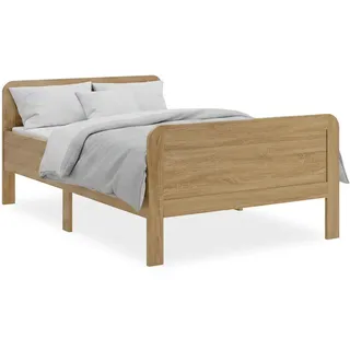Homestyle4u Seniorenbett 120x200 cm Komfortbett höhenverstellbar Einzelbett Holz - Naturbelassen