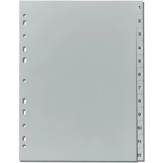 Herlitz Register 1-12 A4 Grau 12 St.