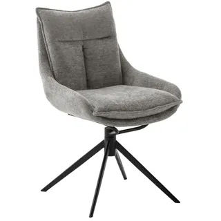 MCA PARKER 4 Fuß Stuhl Stahl/Stoffbezug 360° drehbar