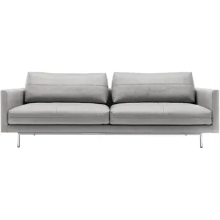 Creation BY ROLF BENZ 3,5-Sitzer »CR.414, Designsofa, edles Sofa, Loungesofa, Ledersofa, klares Design« aus Leder oder Chenille, erstklassiger Sitzkomfort, legere Polsterung, grau