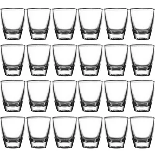 SVUPUE Schnapsgläser aus Glas, Schnapsgläser 2cl, Shotgläser, transparentes Schnapsglas und Likörgläser für Party und Verkostung (24 Stück, 35 ml)
