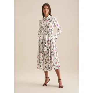 Seidensticker Schwarze Rose Sommerkleid Druck Langarm Maxi