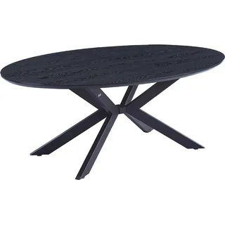 Home Deluxe Esstisch Oval AVENTIS inkl. Sternfuß - 200 x 120 cm Dark Oak |Küchentisch, Esszimmer, Esszimmertisch - versch. Farben -