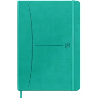 Oxford Notizbuch A5 punktkariert, Signature, 208 Seiten, Hardcover mit Kunstleder, türkis, 1 Stück